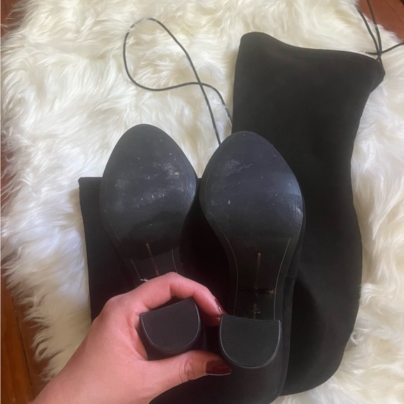 Dolce vita over the knee black suede heel boots - Picture 3 of 3
